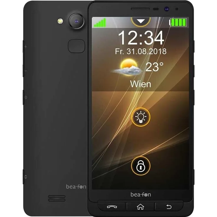 Beafon M5 Senioren-Smartphone 13,97cm (5,5 Zoll) IPS-Display, 16GB interner Speicher, 2GB RAM, Schwarz