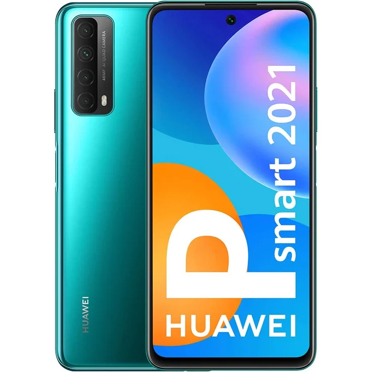 HUAWEI P smart 2021 Smartphone 16,94cm (6,67 Zoll) LC-Display, 128GB interner Speicher, 4GB RAM, Dual-SIM, Android, Crush Green – Bild 1