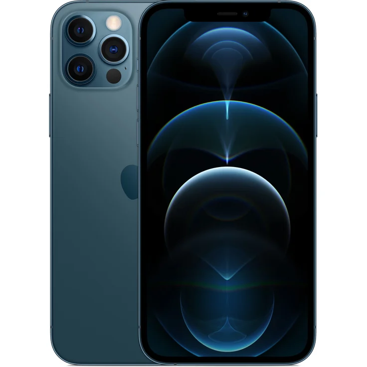 Apple iPhone 12 Pro 5G Smartphone 15,49cm (6,1 Zoll) OLED-Display, 128GB interner Speicher, Dual-SIM, Pacific Blue – Bild 1