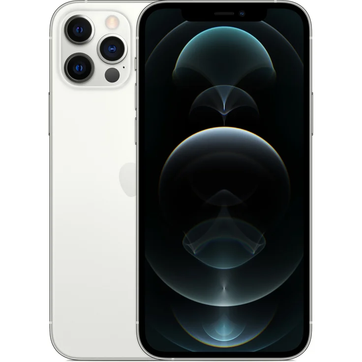 Apple iPhone 12 Pro 5G Smartphone 15,49cm (6,1 Zoll) OLED-Display, 128GB interner Speicher, Dual-SIM, Silver – Bild 1