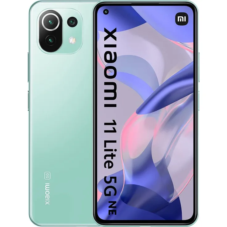 Xiaomi 11 lite 5G NE Smartphone AMOLED-Display, 128GB interner Speicher, 8GB RAM, Hybrid-SIM, Android, Mint Green
