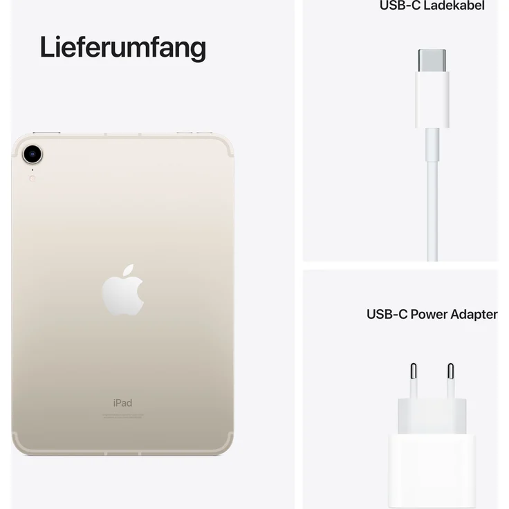 Apple iPad mini (2021) WiFi Quad-HD-Auflösung 8,3 Zoll, LTE-Tablet, Hexa-Core A15 Bionic Chip, 256 GB Speicher, iPadOS, Polarstern (MK8H3FD/A) – Bild 8