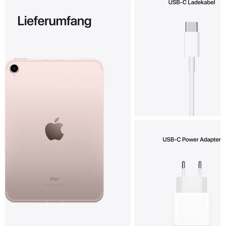 Apple iPad mini (2021) WiFi Quad-HD-Auflösung 8,3 Zoll, LTE-Tablet, Hexa-Core A15 Bionic Chip, 64 GB Speicher, iPadOS, Rosé (MLX43FD/A) – Bild 8