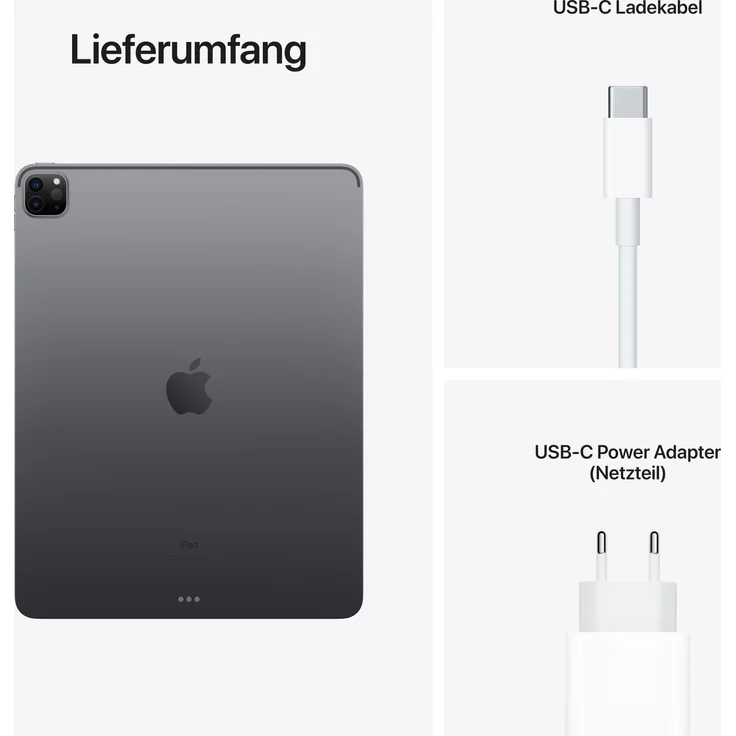 Apple iPad Pro (2021) Quad-HD-Auflösung 12,9 Zoll, WiFi-Tablet, Apple M1 Chip, 256 GB Speicher, iPadOS, Space Grey (MHNH3FD/A) – Bild 4