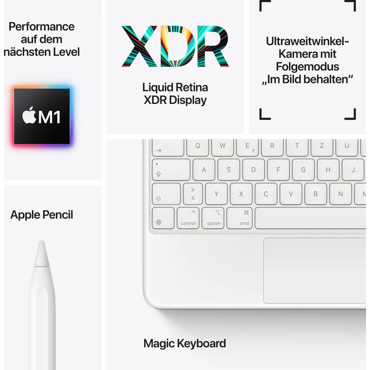 Apple iPad Pro (2021) Quad-HD-Auflösung 12,9 Zoll, WiFi-Tablet, Apple M1 Chip, 512 GB Speicher, iPadOS, Silber (MHNL3FD/A) – Bild 6