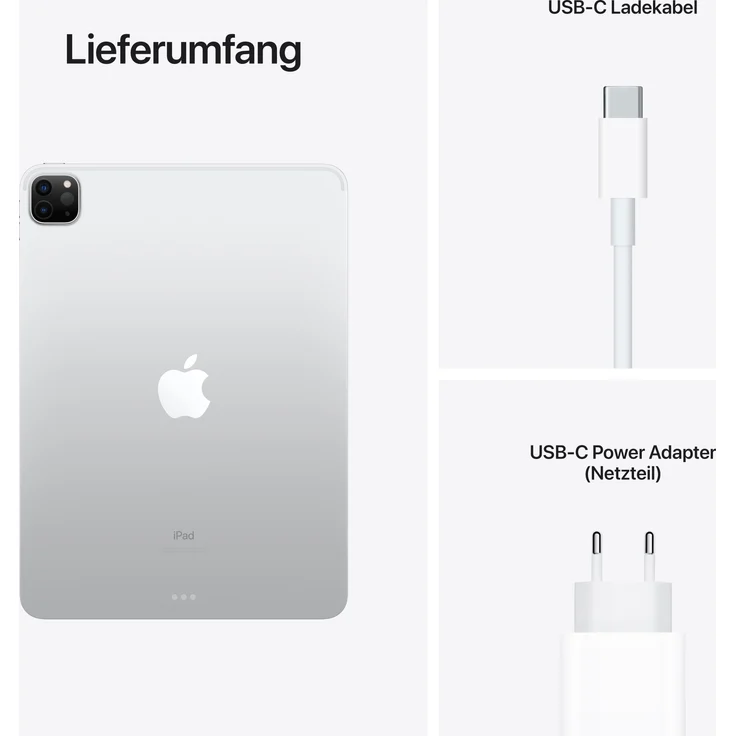 Apple iPad Pro (2021) Quad-HD-Auflösung 11 Zoll, WiFi-Tablet, Apple M1 Chip, 512 GB Speicher, iPadOS, Silber (MHQX3FD/A) – Bild 4