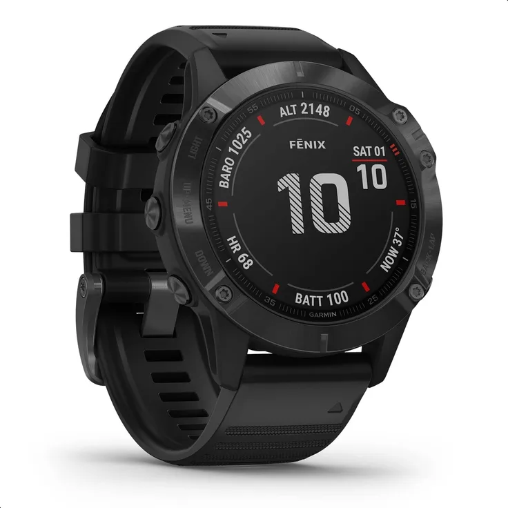 Garmin fēnix 6 Pro Smartwatch GPS, Unisex, 47mm, Kunststoffgehäuse, Schwarz