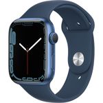 Apple Watch Series 7 Smartwatch GPS, 45mm, Aluminiumgehäuse Blau, Sportarmband Abyss Blue
