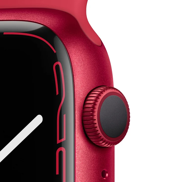 Apple Watch Series 7 Smartwatch GPS, 45mm, Aluminiumgehäuse (PRODUCT) RED, Sportarmband (PRODUCT) RED – Bild 3
