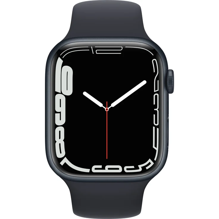 Apple Watch Series 7 Smartwatch GPS, 45mm, Aluminiumgehäuse Mitternacht, Sportarmband Mitternacht – Bild 2
