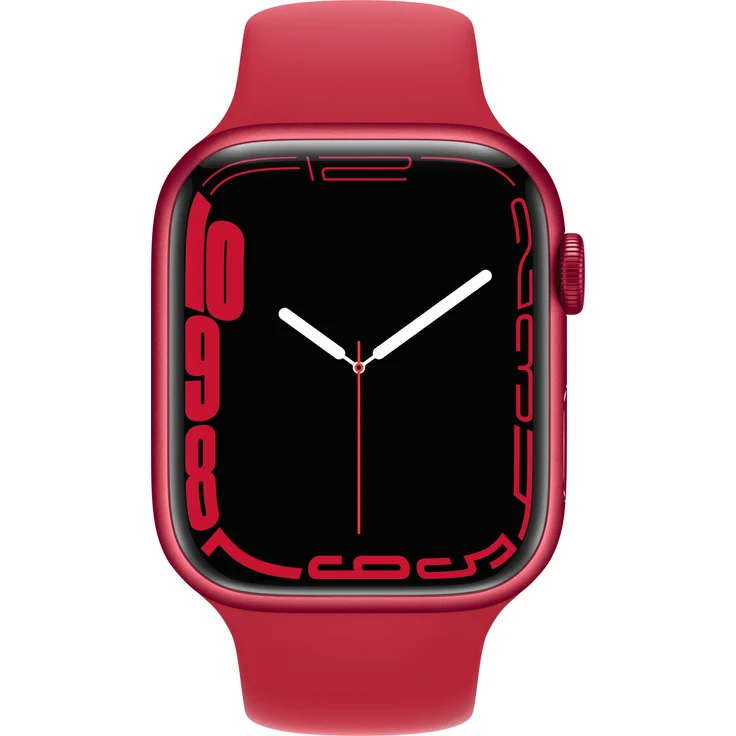 Apple Watch Series 7 Smartwatch GPS, 45mm, Aluminiumgehäuse (PRODUCT) RED, Sportarmband (PRODUCT) RED – Bild 2