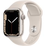 Apple Watch Series 7 Smartwatch GPS, 41mm, Aluminiumgehäuse Polarstern, Sportarmband Polarstern