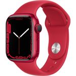 Apple Watch Series 7 Smartwatch GPS, 41mm, Aluminiumgehäuse (PRODUCT) RED, Sportarmband (PRODUCT) RED - Preisvergleich