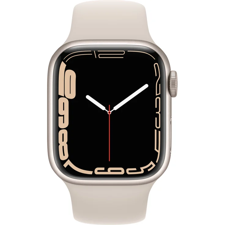 Apple Watch Series 7 Smartwatch GPS, 41mm, Aluminiumgehäuse Polarstern, Sportarmband Polarstern – Bild 2