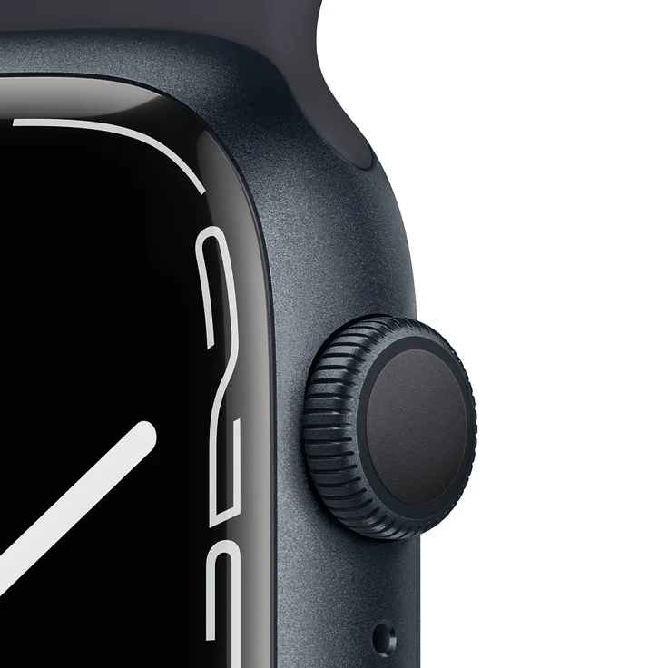 Apple Watch Series 7 Smartwatch GPS, 45mm, Aluminiumgehäuse Mitternacht, Sportarmband Mitternacht – Bild 3