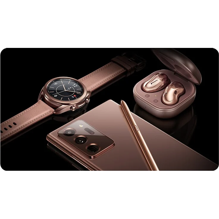 Samsung Galaxy Watch 3 LTE Smartwatch GPS, Damen, 41mm, Lederarmband (ohne Naht), Bronze – Bild 5