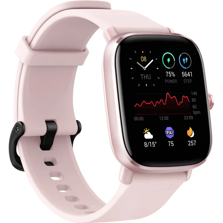 Amazfit GTS 2 Mini Smartwatch Unisex, Einheitsgröße, Silikonarmband, Flamingo Pink