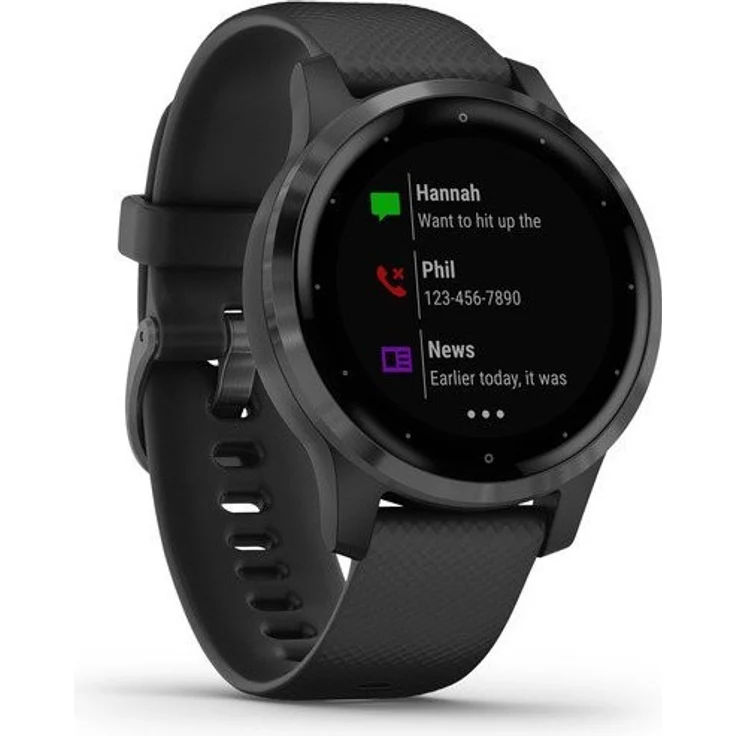Garmin vívoactive 4S Smartwatch Unisex, 40mm, Silikonarmband, Schwarz/Schiefergrau – Bild 1