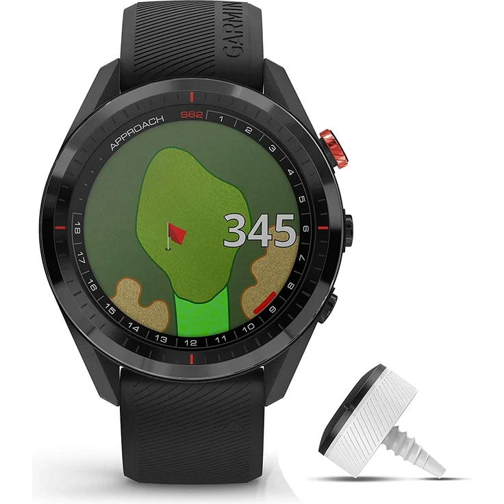 Garmin Approach S62 Golf-Uhr GPS, Unisex, 47mm, Schwarz + CT10 Sensoren x3 (010-02200-02) – Bild 2