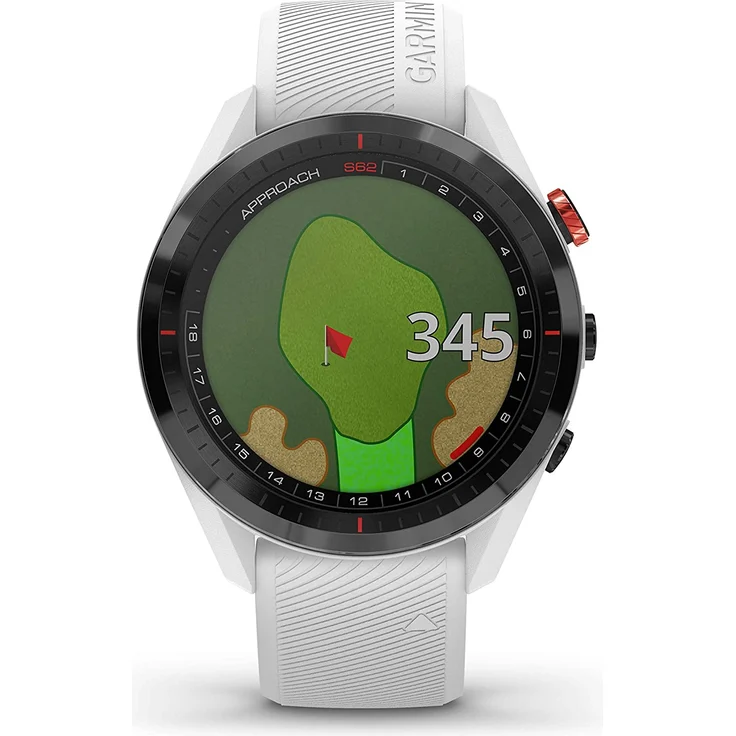 Garmin Approach S62 Smartwatch Golf-Uhr, Unisex, Keramiklünette, Weiß-Schwarz (010-02200-01) – Bild 2