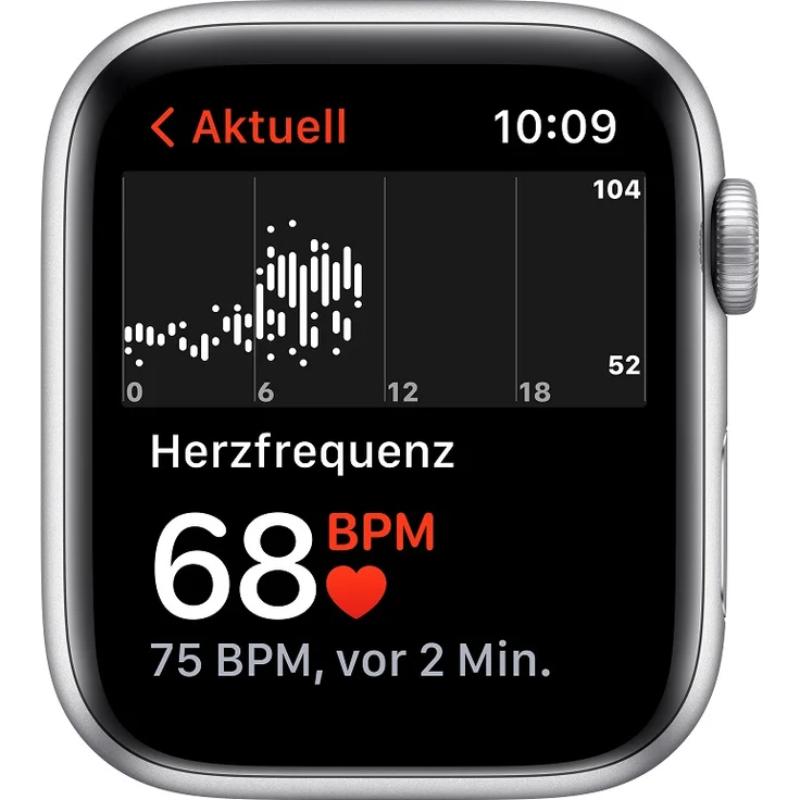 Apple Watch SE 2020 (1. Generation) Smartwatch GPS, 44mm, Aluminiumgehäuse Silber, Sportarmband Abyssblau – Bild 4
