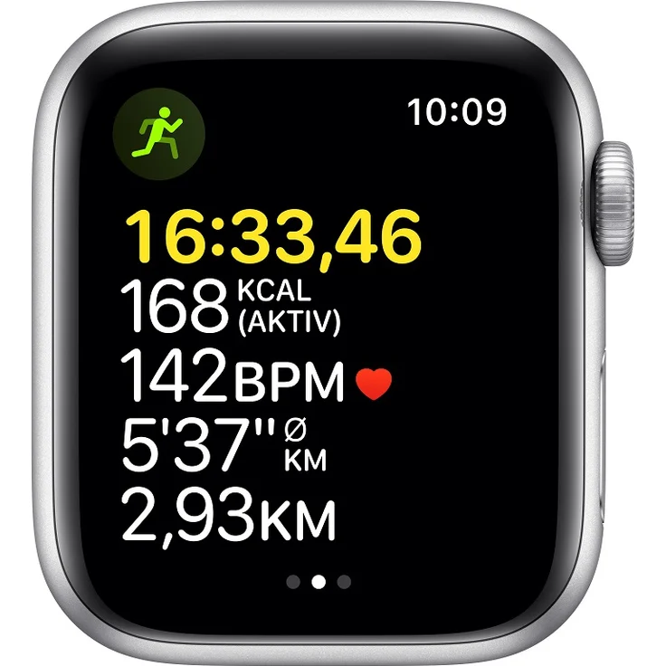 Apple Watch SE 2020 (1. Generation) Smartwatch GPS, 40mm, Aluminiumgehäuse Silber, Sportarmband Abyssblau – Bild 3