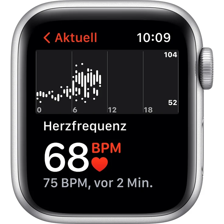 Apple Watch SE 2020 (1. Generation) Smartwatch GPS, 40mm, Aluminiumgehäuse Silber, Sportarmband Abyssblau – Bild 4