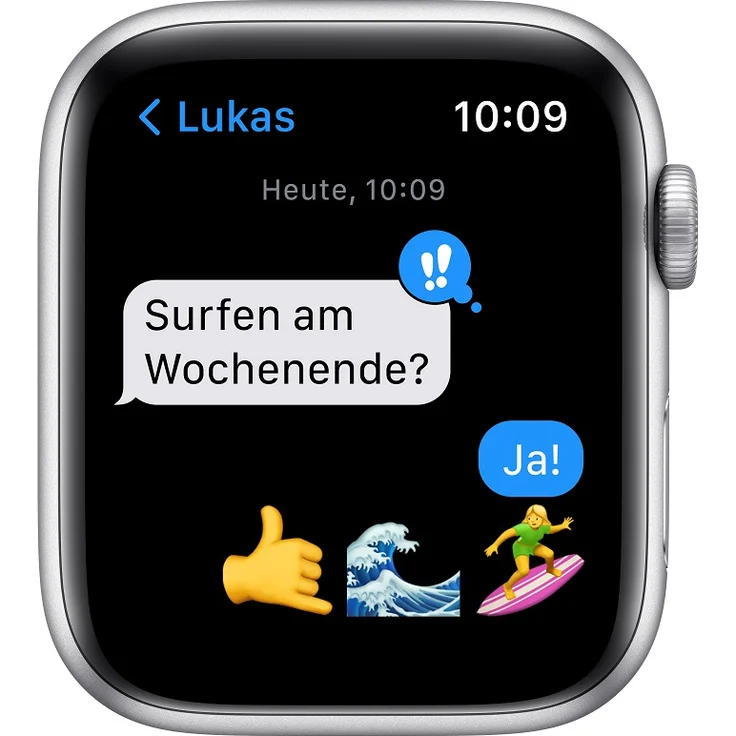Apple Watch SE 2020 (1. Generation) Smartwatch GPS, 44mm, Aluminiumgehäuse Silber, Sportarmband Abyssblau – Bild 6