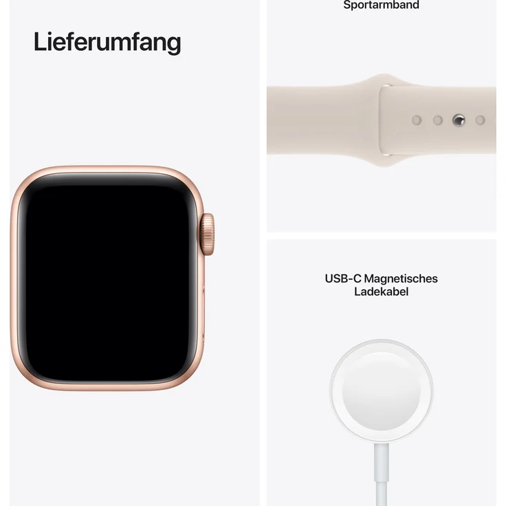Apple Watch SE 2020 (1. Generation) Smartwatch GPS, 40mm, Aluminiumgehäuse Gold, Sportarmband Polarstern - Preisvergleich – Bild 8