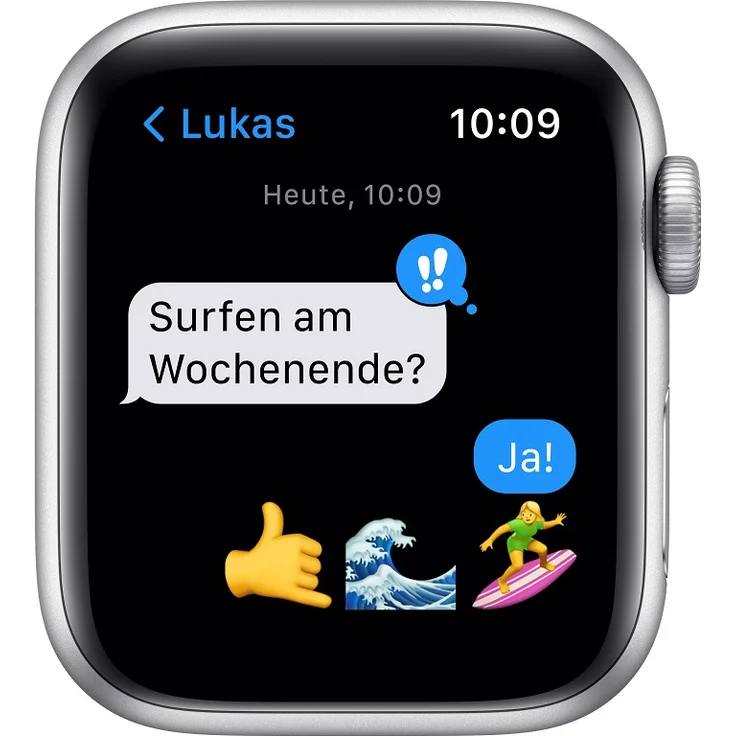 Apple Watch SE 2020 (1. Generation) Smartwatch GPS, 40mm, Aluminiumgehäuse Silber, Sportarmband Abyssblau – Bild 6