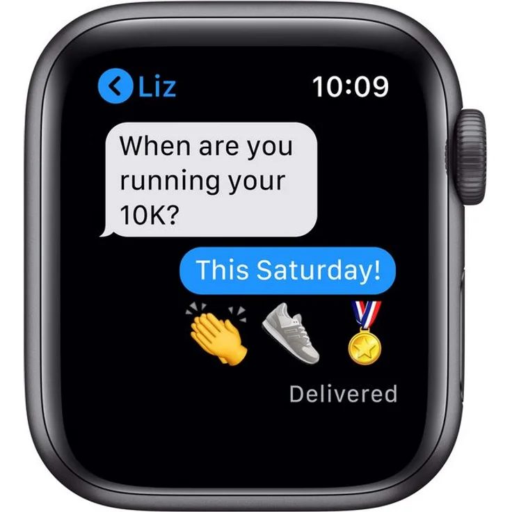 Apple Watch SE 2020 (1. Generation) Smartwatch GPS + Cellular, 40mm, Aluminiumgehäuse Space Grau, Sportarmband Schwarz – Bild 6