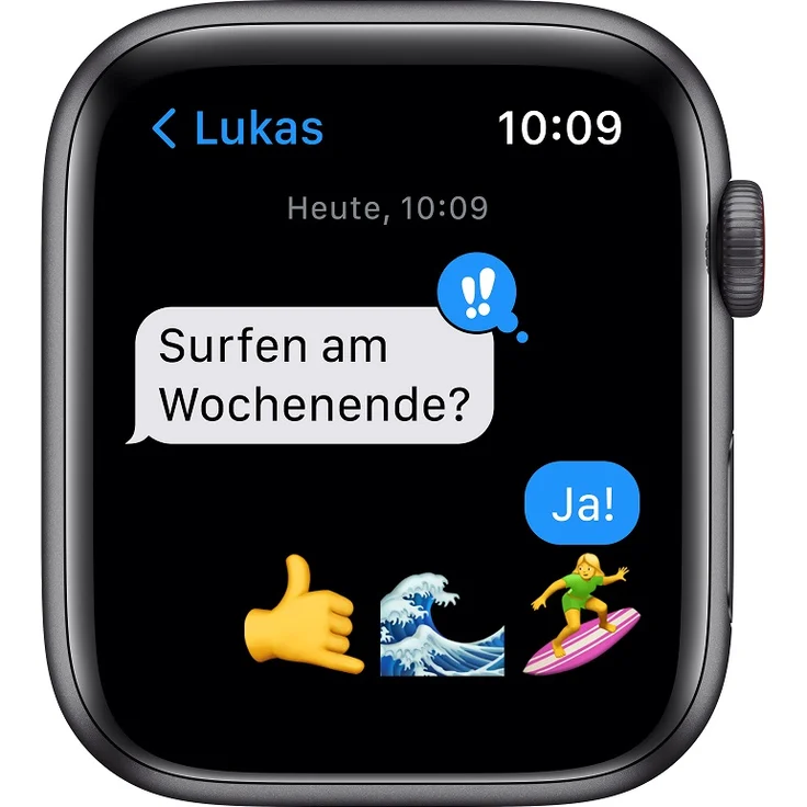 Apple Watch SE 2020 (1. Generation) Smartwatch GPS + Cellular, 44mm, Aluminiumgehäuse Space Grau, Sportarmband Mitternacht – Bild 6