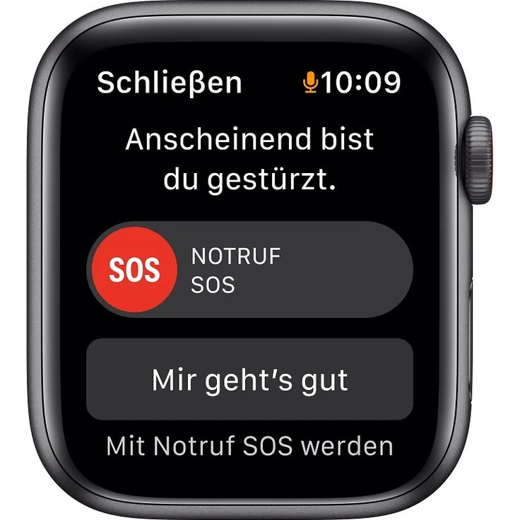 Apple Watch SE 2020 (1. Generation) Smartwatch GPS + Cellular, 44mm, Aluminiumgehäuse Space Grau, Sportarmband Mitternacht – Bild 5