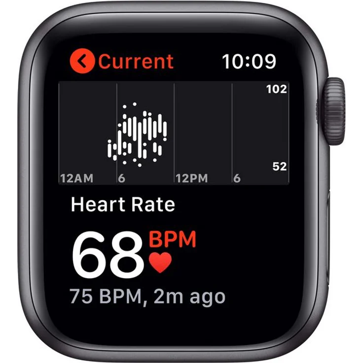Apple Watch SE 2020 (1. Generation) Smartwatch GPS + Cellular, 40mm, Aluminiumgehäuse Space Grau, Sportarmband Schwarz – Bild 4
