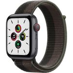 Apple Watch SE 2020 (1. Generation) Smartwatch GPS + Cellular, 44mm, Aluminiumgehäuse Space Grau, Sport Loop Tornado/Grau