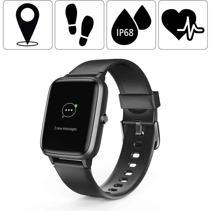 Hama Fit Watch 5910 Smartwatch GPS, Unisex, Einheitsgröße, Black – Bild 2