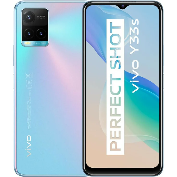 Vivo Y33s Smartphone 16,71cm (6,58 Zoll) LCD-Display, 128GB interner Speicher, 8GB RAM, Dual-SIM, Android 11, Midday Dream - Preisvergleich – Bild 1