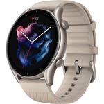 Amazfit GTR 3 Smartwatch Unisex, Aluminiumgehäuse, Silikonarmband, Moonlight Grey
