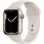 Apple Watch Series 7 Smartwatch GPS + Cellular, 41mm, Aluminiumgehäuse Polarstern, Sportarmband Polarstern