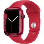 Apple Watch Series 7 Smartwatch GPS + Cellular, 45mm, Aluminiumgehäuse (PRODUCT) RED, Sportarmband (PRODUCT) RED