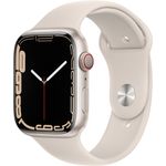 Apple Watch Series 7 Smartwatch GPS + Cellular, 45mm, Aluminiumgehäuse Polarstern, Sportarmband Polarstern - Preisvergleich