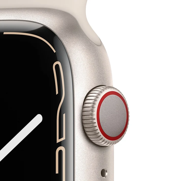Apple Watch Series 7 Smartwatch GPS + Cellular, 45mm, Aluminiumgehäuse Polarstern, Sportarmband Polarstern - Preisvergleich – Bild 3