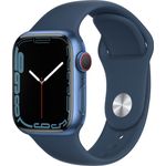 Apple Watch Series 7 Smartwatch GPS + Cellular, 41mm, Aluminiumgehäuse Blau, Sportarmband Abyss Blue