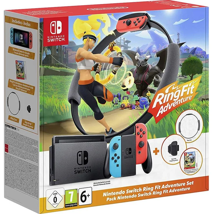 Nintendo Switch V2 Ring Fit Adventure Set 32GB Bundle inkl. Ring Fit Adventure – Bild 1