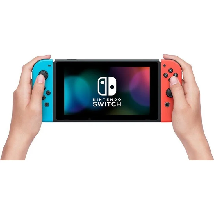 Nintendo Switch (2019) V2 Schwarz/Blau/Rot 32GB – Bild 5