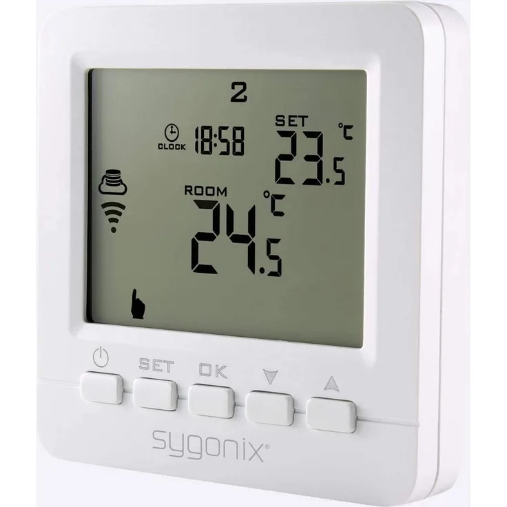 Sygonix Funk-Raumthermostat Unterputz, Wochenprogramm 5 bis 35 °C