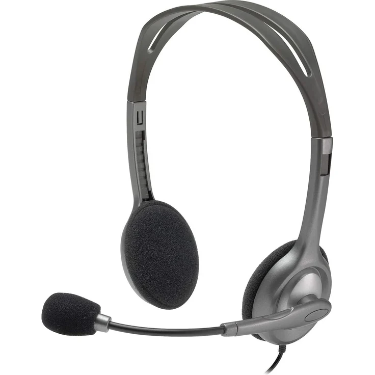 Logitech H110 Kopfhörer mit Mikrofon, Stereo-Headset, Verstellbares Mikrofon mit Rauschunterdrückung, Verstellbarer Kopfbügel, Audio-Mikrofon Dualanschluss mit zwei 3,5mm Klinken, PC/Mac/Laptop – Bild 1