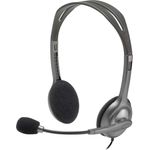 Logitech H110 Kopfhörer mit Mikrofon, Stereo-Headset, Verstellbares Mikrofon mit Rauschunterdrückung, Verstellbarer Kopfbügel, Audio-Mikrofon Dualanschluss mit zwei 3,5mm Klinken, PC/Mac/Laptop