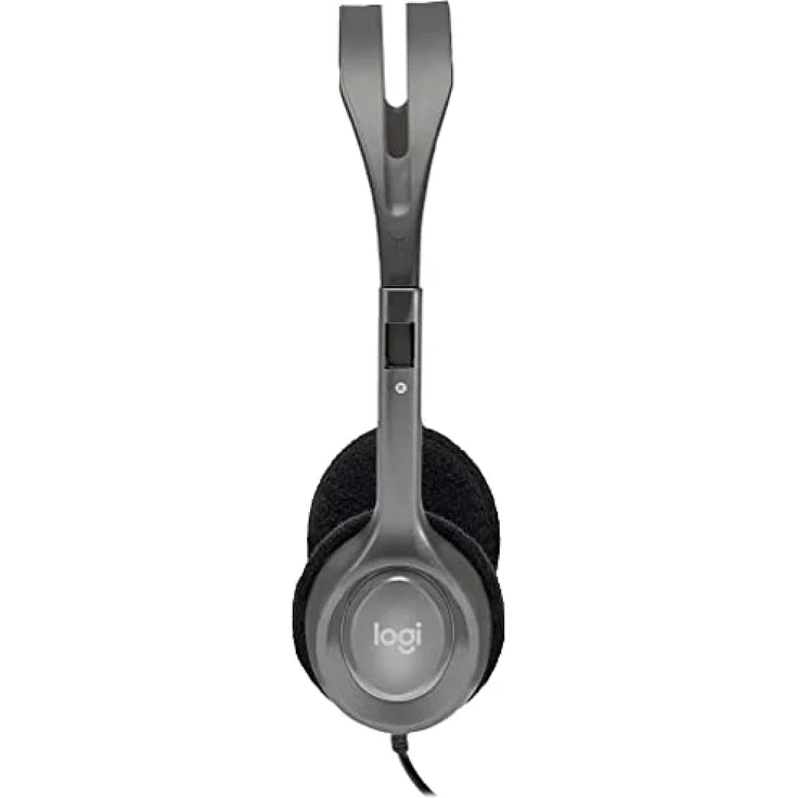 Logitech H110 Kopfhörer mit Mikrofon, Stereo-Headset, Verstellbares Mikrofon mit Rauschunterdrückung, Verstellbarer Kopfbügel, Audio-Mikrofon Dualanschluss mit zwei 3,5mm Klinken, PC/Mac/Laptop – Bild 3
