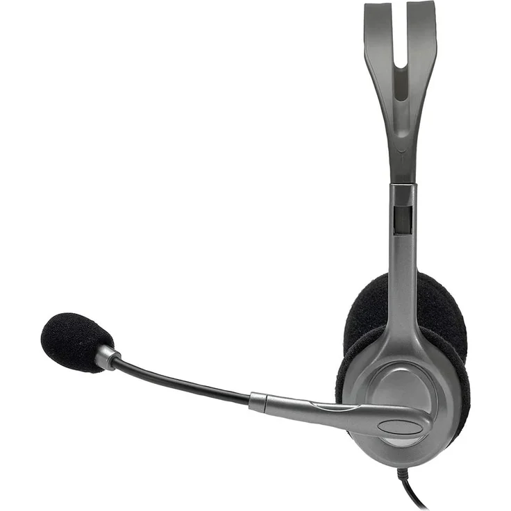 Logitech H110 Kopfhörer mit Mikrofon, Stereo-Headset, Verstellbares Mikrofon mit Rauschunterdrückung, Verstellbarer Kopfbügel, Audio-Mikrofon Dualanschluss mit zwei 3,5mm Klinken, PC/Mac/Laptop – Bild 2